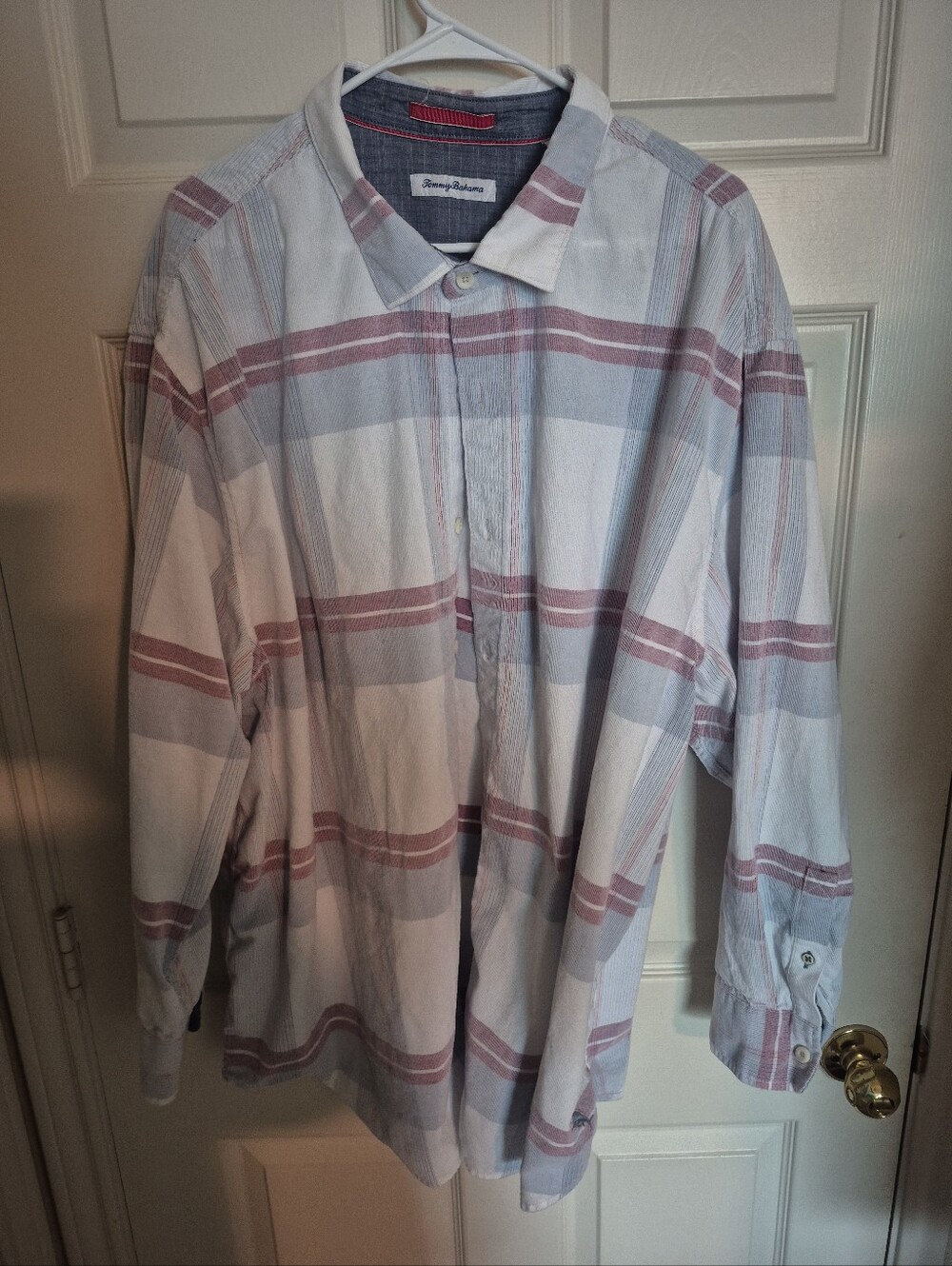 Tommy Bahama big tall 3XLB plaid button up long sleeve shirt
